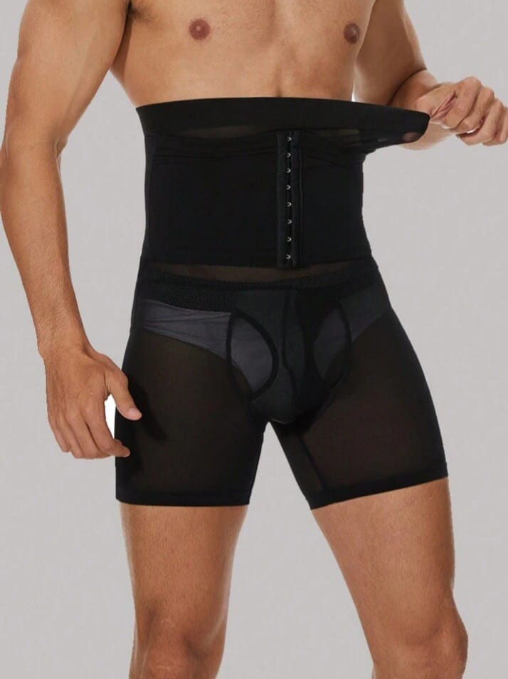 Men's High-Waist Compression Shapewear Shorts – Tummy Control Body Shaper Underwear